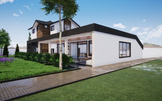 Продава стара двуетажна къща с проект, РЗП 134 кв. м, двор 1 020 кв. м, с. Дъбене, център